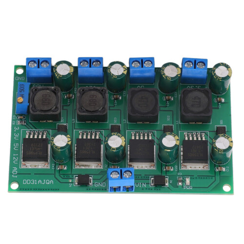 Multi-Channel 3A Buck Converter 3.3V/5V/12V Adjustable Power Supply Board 1