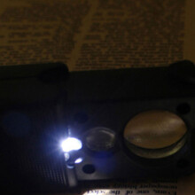 Jewelry Magnifier 30X/60X LED UV Light, 102mm, Acrylic Glass