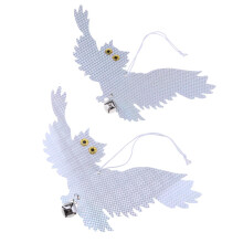 Reflective Flying Owl Decoy Bird Repellent Scarecrow Deterrent with Be
