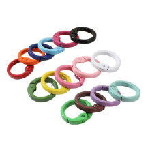15x Spring O Ring Set 15 Colors Zinc Alloy Round for Keychains Crafts