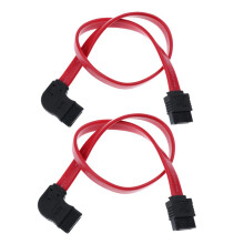 2 Pieces 12inch SATA III Cable 90 Degree 6Gbps Data Cable Locking Latc