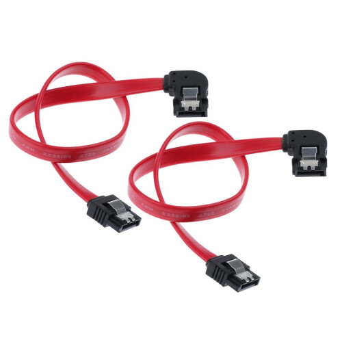 2 Pieces 12inch SATA III Cable 90 Degree 6Gbps Data Cable Locking Latc 1