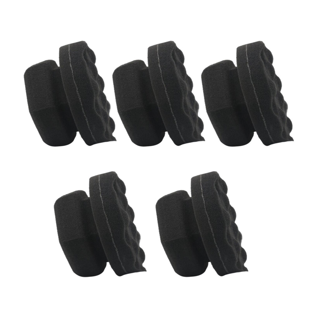 5Pcs Soft Auto Car Sponge Polishing Pad Waxing Buffing Pads 8Cm Black 6901423037519