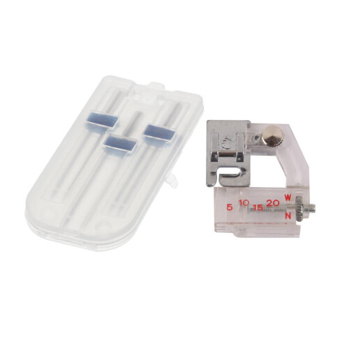 3pcs Sewing Machine  Double Twin Needles + Adjustable Bias Binder Foot 2
