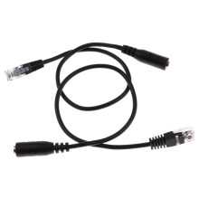 2Pcs ABS 3.5MM to RJ9 Computer Headphone To Phone Headphone Adapter Ca