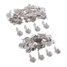 60pcs Round Brooch Base Hair Clips Cabochon Blank Tray Brooch Pins 20+