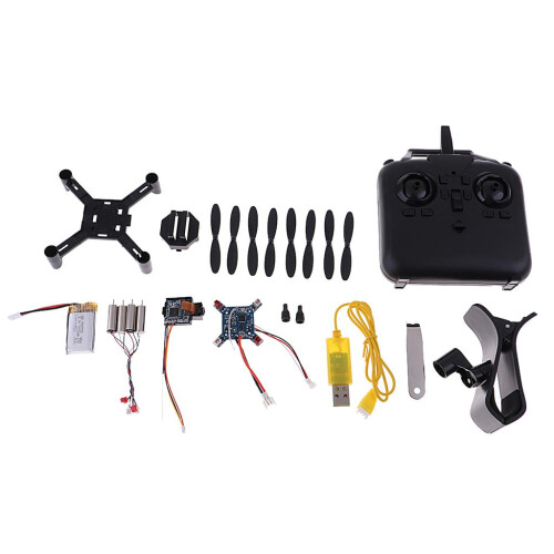 Mini RC Quadcopter Micro Drone Remote Control Toy Unassembled Kit w/ C 2