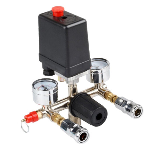 Air Compressor Pressure Switch  Regulator Gauge 90-120PSI 2