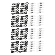80Pcs Rubber Metal Ends Connectors Retainers Holder for Eyeglass Chain