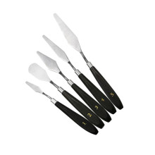 5 Pieces Assorted Set Stainless Steel Spatula Painting Oil and Acrylic