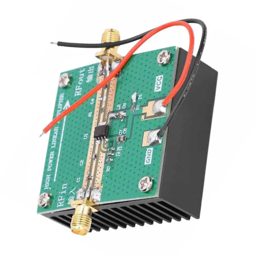 RF Power Amplifier with Heat Sink 1W Amplification Module for FM Ham R 1
