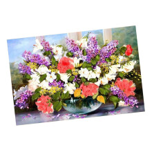 Ribbon Embroidery Set Floral Cross Stitch Kit DIY Ribbon Embroidery Pa