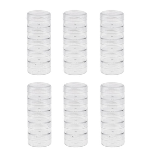 6 Set 5 Layers Stackable Interlocking Screw Containers Storage Box 95x 2