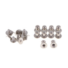 10Pcs Iron Metal 8mm Round Rivet Stud Screw Leathercraft DIY Bag Acces