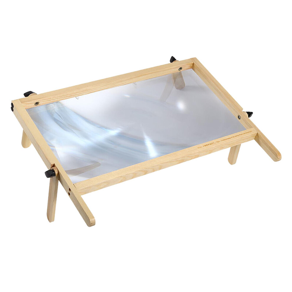 Laptop Screen Magnifier Cell Phone Videos Movies Wooden Frame Computer