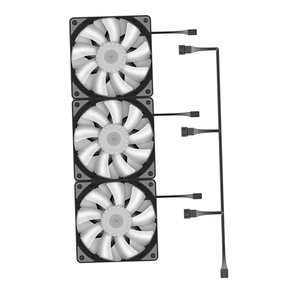 3Pcs 120Mm Case Cooling Fan 1200Rpm Rgb Led Silent Liquid Radiator Col 6901423042360