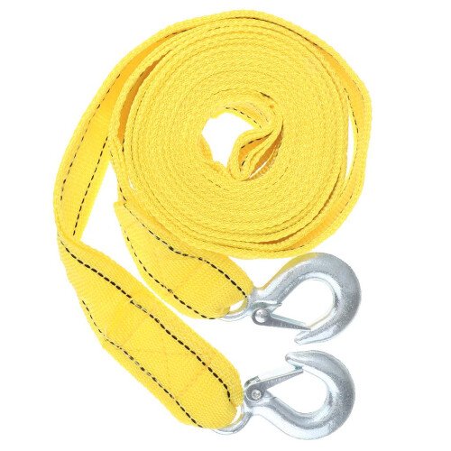 4m 5 Tons Strong Tow Rope Pull Strap Double Layer Nylon Trailer Belt 1