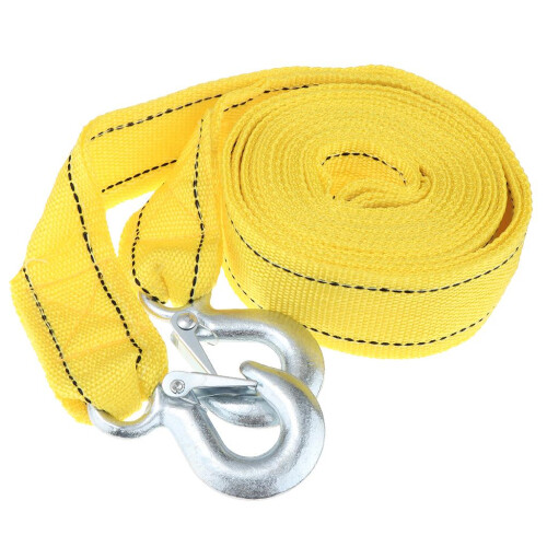 4m 5 Tons Strong Tow Rope Pull Strap Double Layer Nylon Trailer Belt 2