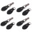 4 Sets Black Leather Toggle Buttons Silver Metal Hook Duffle Coat Fast 1