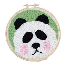 1 Set Panda Punch Needle Kits with Punch Embroidery Pen DIY Crafts