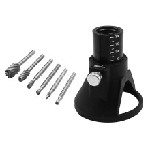 Rotary Multi Tool Cutting Guide Attachment Kit HSS Router Drill Bits