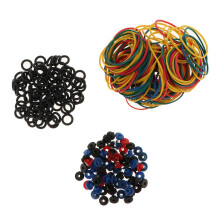 300 Pieces Colorful Tattoo Grommets Nipples O Ring and Rubber Bands Su