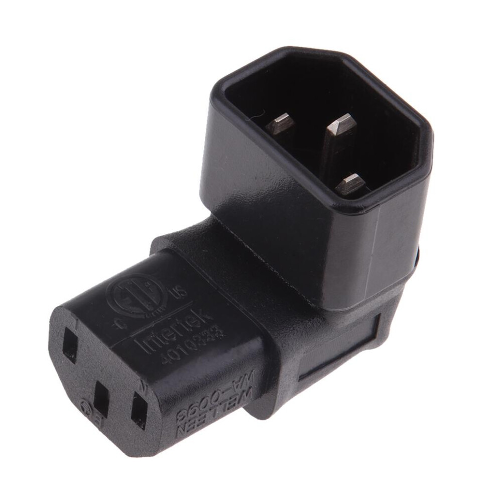 Iec 320 C14 Male To C13 Female Power Converter Adapter Angled Plug 6901423050693