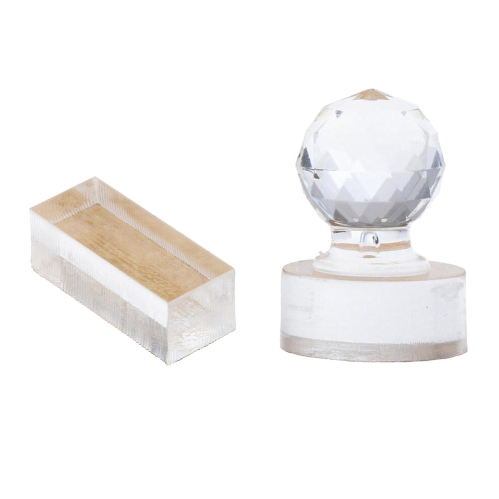 2 Pieces Powder Pressing Stamp DIY Foundation Blush Stamp for Makeup