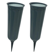 Cone Cemetery Vases Accessories Detachable Flower Pot for Outdoor Home