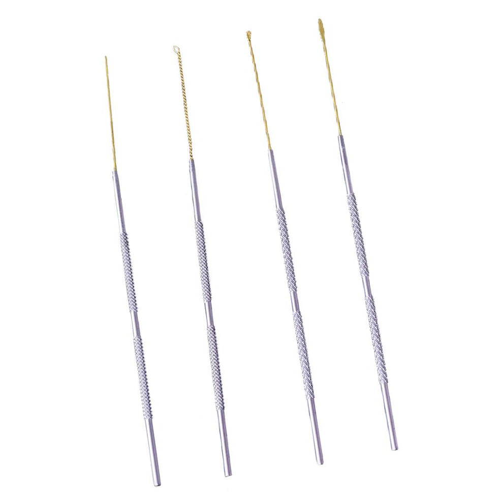 4 Pieces Stainless Steel Copper Ear Pick Ear Wax Curette Earwax Remova