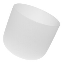 Crystal Singing Bowl F Note for Heart Frosted Quartz 7 Inch White