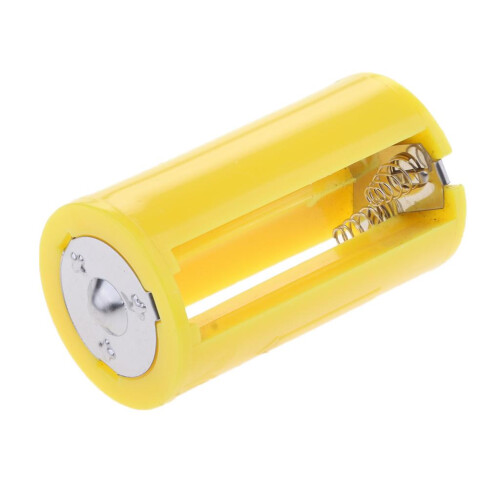 1.5V Parallel Battery Converters Adapter Case LR20 3 AA to D Type Yell