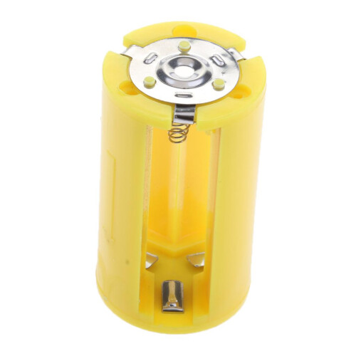1.5V Parallel Battery Converters Adapter Case LR20 3 AA to D Type Yell 1