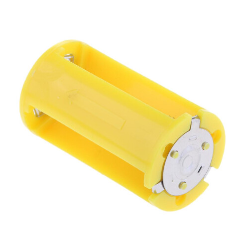 1.5V Parallel Battery Converters Adapter Case LR20 3 AA to D Type Yell 2