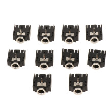 10Pieces 3Pin 3.5mm Female Audio Headphone Jack Socket Dual Channel
