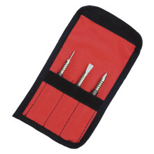 3x Nail Setter Hinge Pin Punch Set Cold Chisel with Bag for Door Pin R