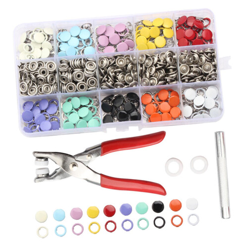 Snap Buttons Universal Snap Fasteners Tool with Box for Jacket Sewing 1