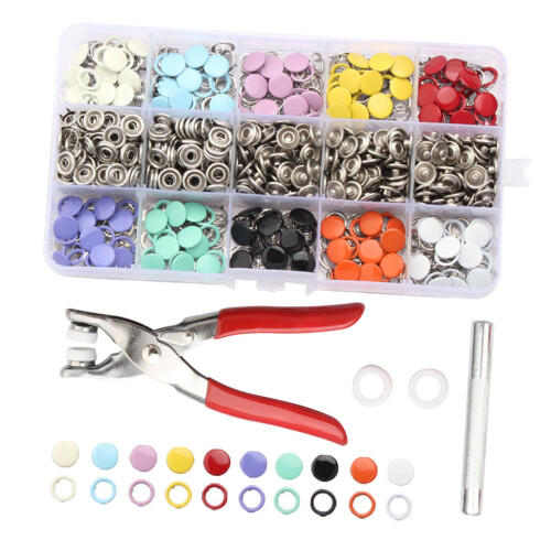 Snap Buttons Universal Snap Fasteners Tool with Box for Jacket Sewing 2