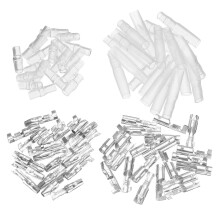 200x 4mm Male + Female Terminals Wire Connector w/ Insulating Sleeves