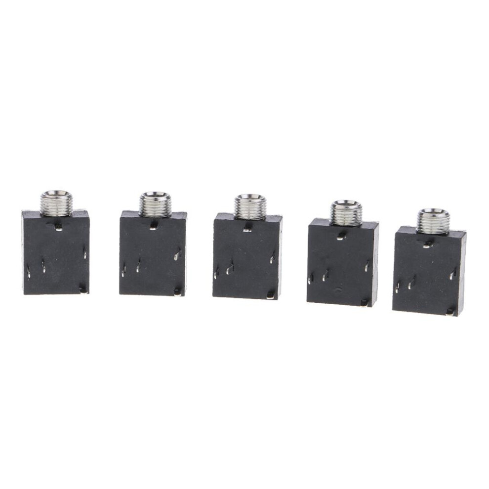 5Pcs Plastic Pcb Mount 5-Pin Stereo 3.5Mm Socket Audio Connector 6901423051218