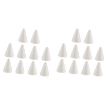 20pcs White Cone Shape Styrofoam Doll Ornament for Party Decor DIY Kid