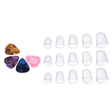 Thumb Picks Fingertip Protectors Silicone for Stringed Instruments Bas