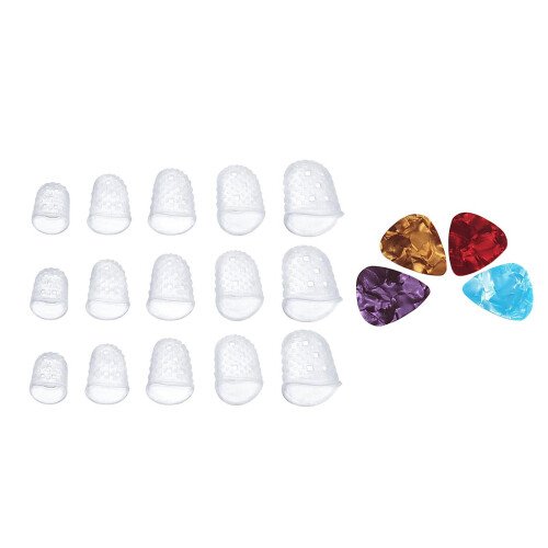 Thumb Picks Fingertip Protectors Silicone for Stringed Instruments Bas 2