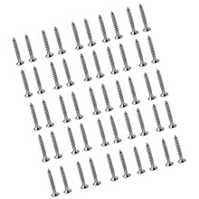 50 Pack Nickel Guitar Bridge Screws Tremolo Bridge Mounting Screws 3.5