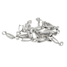 20 Piece Pendant Charms Pinch Bails Connector Clasps Jewelry Making Fi