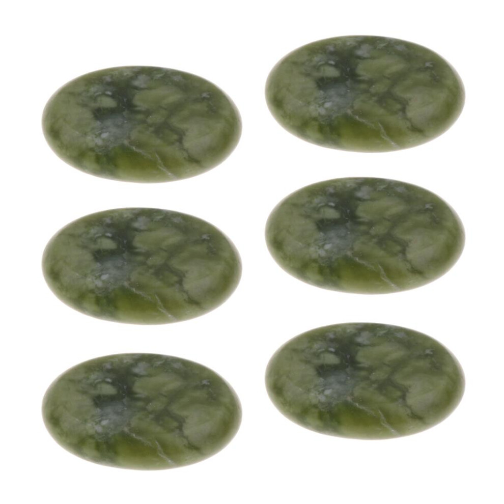 6Pcs Natural Jade Hot Massage Stone Facial Body  Hot Stone Spa Massage