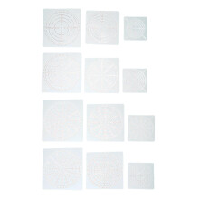 12 Pieces Mandala Painting Template Stencils for Fabric Tile Rocks Can