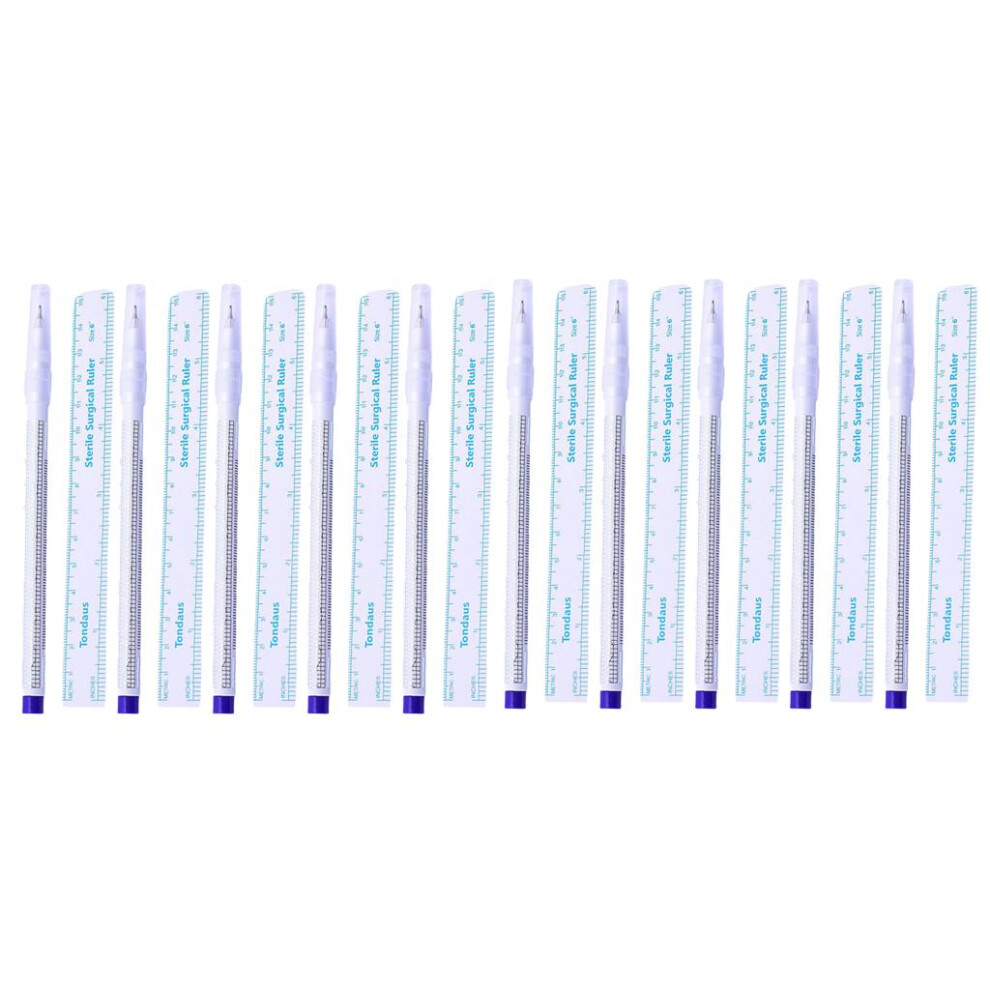 20pcs Skin Marker Scribe Pen with Ruler Tattoo Piercing Permanent Make