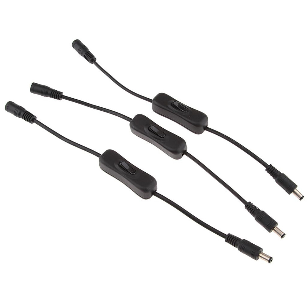 3Pcs 12V Inline Led Strip Light Switch With On/Off Male To Female Conn 6901423063273