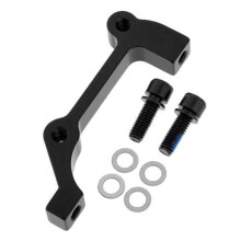 2xBicycle Bike Disc Brake Mount Adaptor for Caliper PM to IS Front Bla